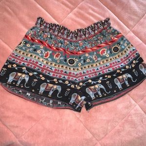 Elephant patterned summer shorts
